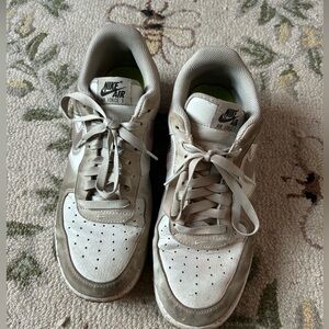White and pink Nike sneakers